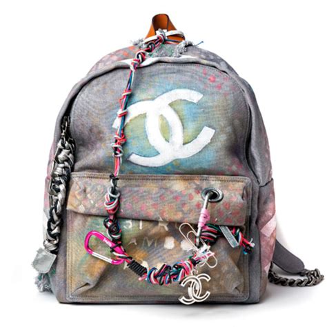 cheap chanel graffiti backpack|vintage chanel backpacks.